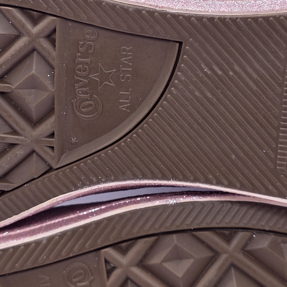 Converse 162993C Womens 10 Chuck Taylor All Star Pink Glitter Sneakers Shoes NEW - Picture 8 of 15